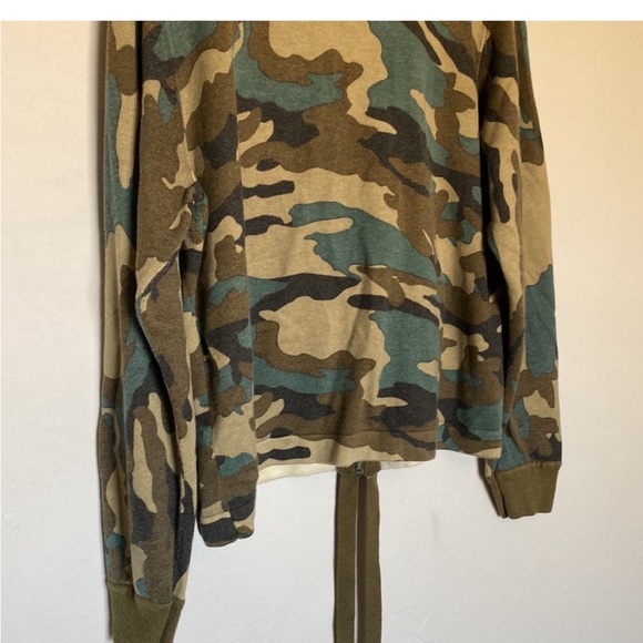 J. Crew Camo Zip Up Sweater Bomber Style Cardigan size M - Picture 9 of 13